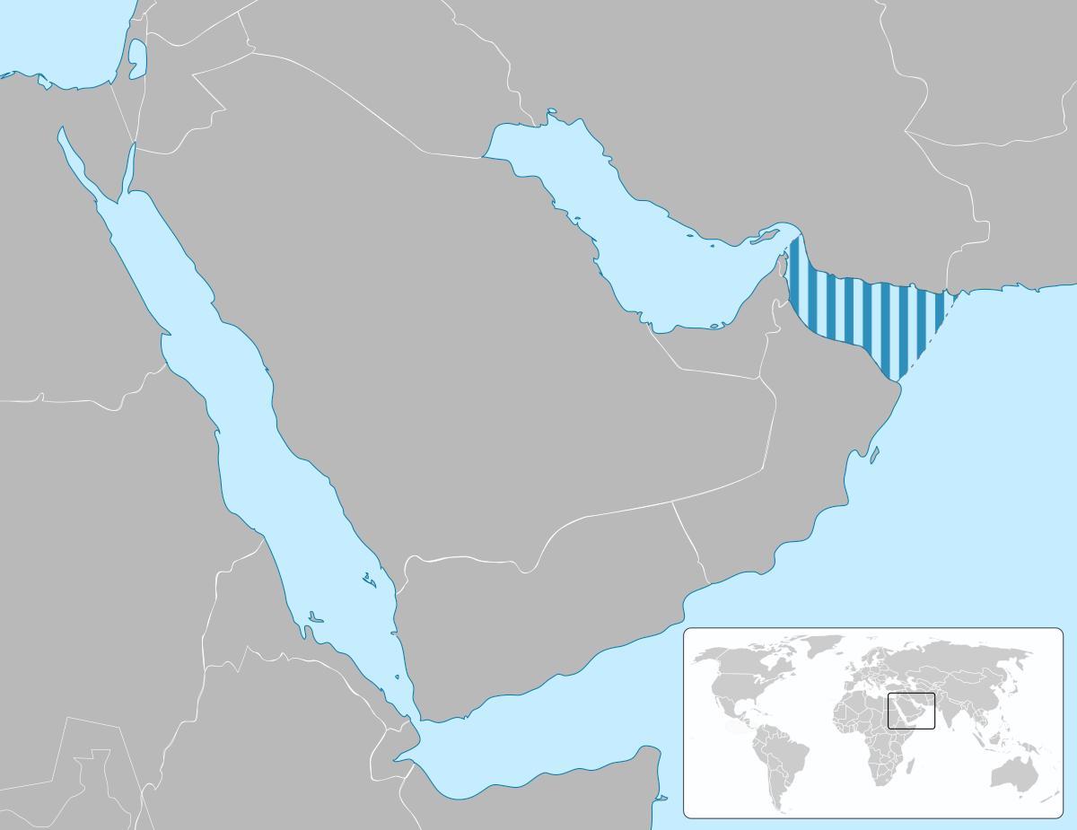 gulf of Oman på kartet