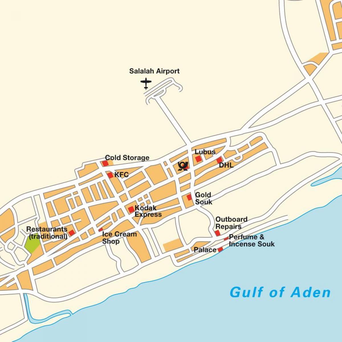 kart av salalah i Oman