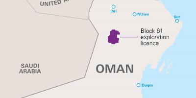 Kart over khazzan Oman