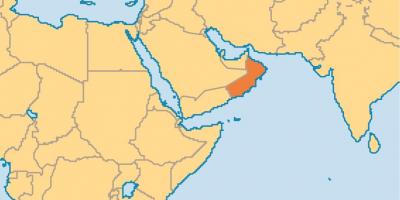 Oman kart i verden kart