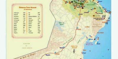 Oman turist steder kart
