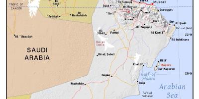 Kart over Oman politiske